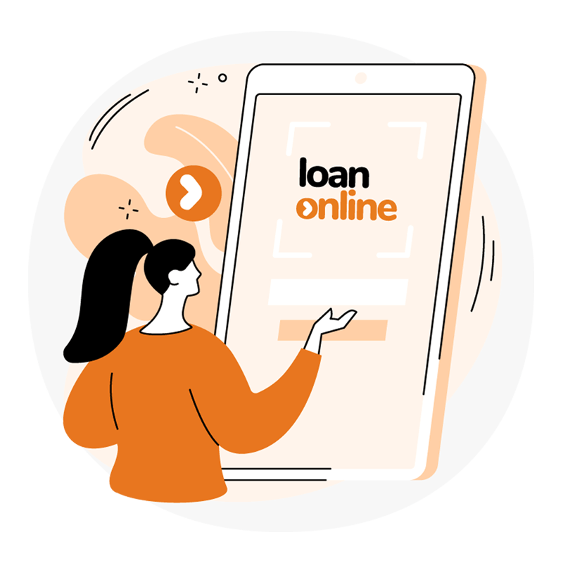 Loan Online Illustration